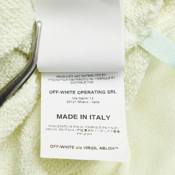 オフホワイト 19SS DIAG CARRYOVER LONG HOODIE  パーカー フーディー サイズ：XS OWBB032S19D97083 ライトグリーン コットン レディース OFF-WHITE 【中古】