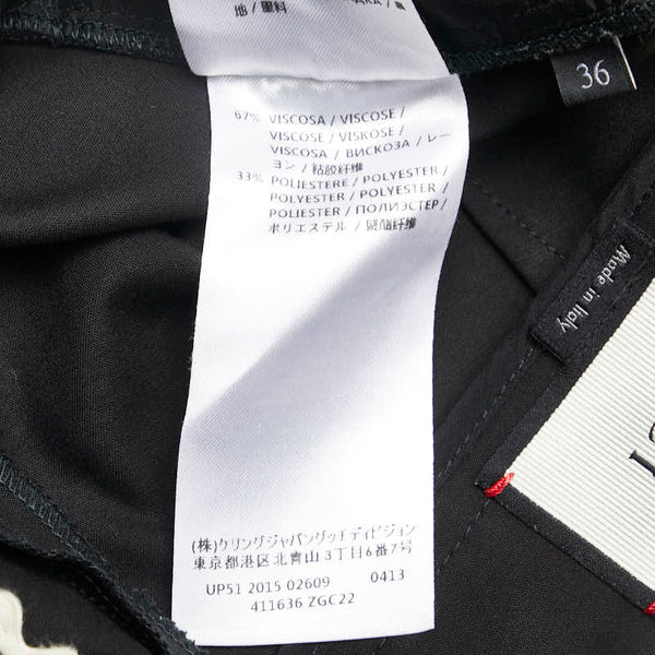 グッチ パンツ サイズ：36 ブラック コットン レディース GUCCI 【中古】