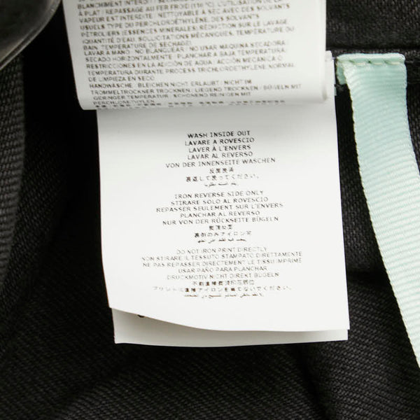 オフホワイト ×バスキア POST MODERN デニムジャケット サイズ：M ブラック コットン メンズ OFF-WHITE 【中古】