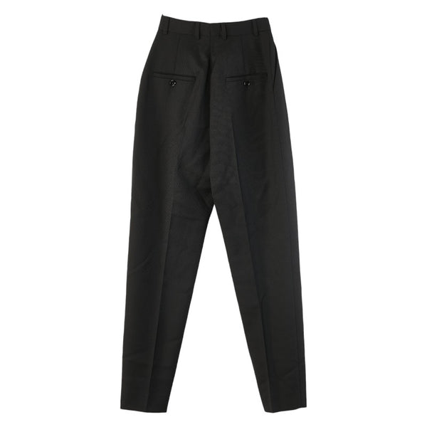 セリーヌ 19SS 2タックニューウェーブロングパンツ パンツ スラックス サイズ：34 ブラック ウール レディース CELINE 【中古】