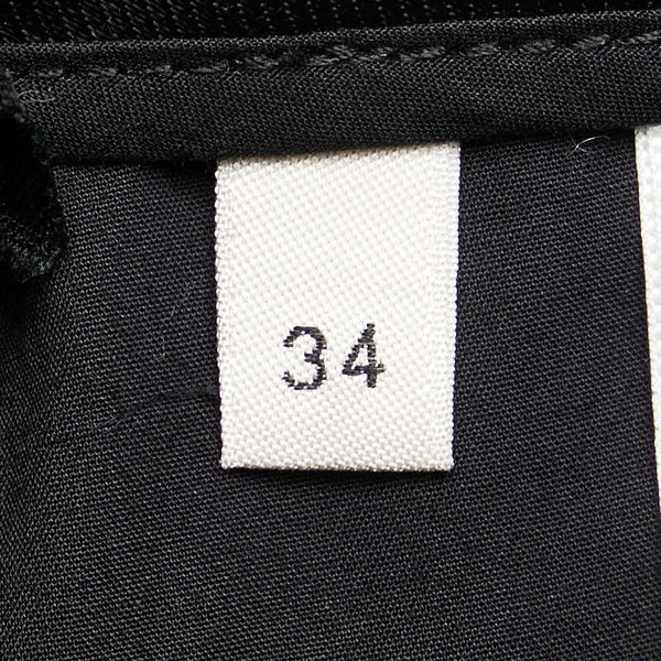 セリーヌ 19SS 2タックニューウェーブロングパンツ パンツ スラックス サイズ：34 ブラック ウール レディース CELINE 【中古】