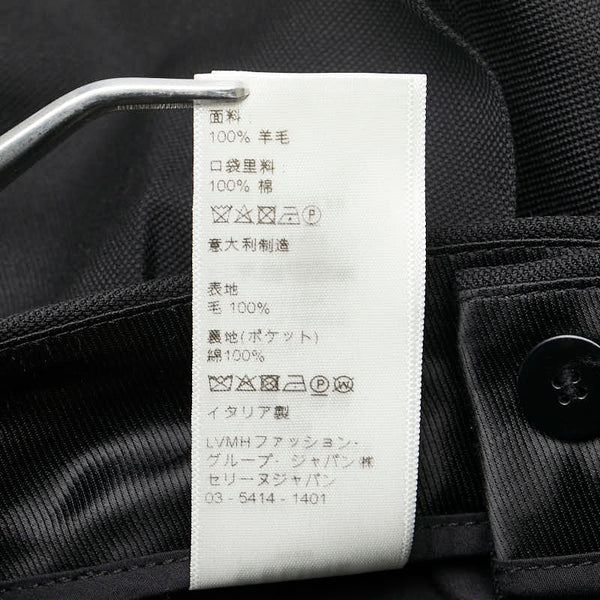 セリーヌ 19SS 2タックニューウェーブロングパンツ パンツ スラックス サイズ：34 ブラック ウール レディース CELINE 【中古】