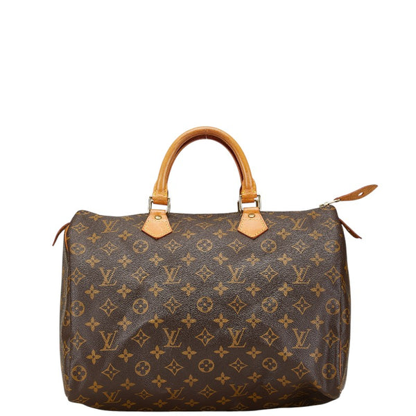 ルイ ヴィトン モノグラム スピーディ35 ハンドバッグ M41107 ブラウン PVC レザー レディース LOUIS VUITTON 【中古】