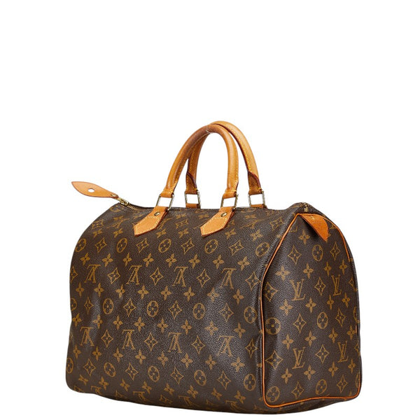 ルイ ヴィトン モノグラム スピーディ35 ハンドバッグ M41107 ブラウン PVC レザー レディース LOUIS VUITTON 【中古】