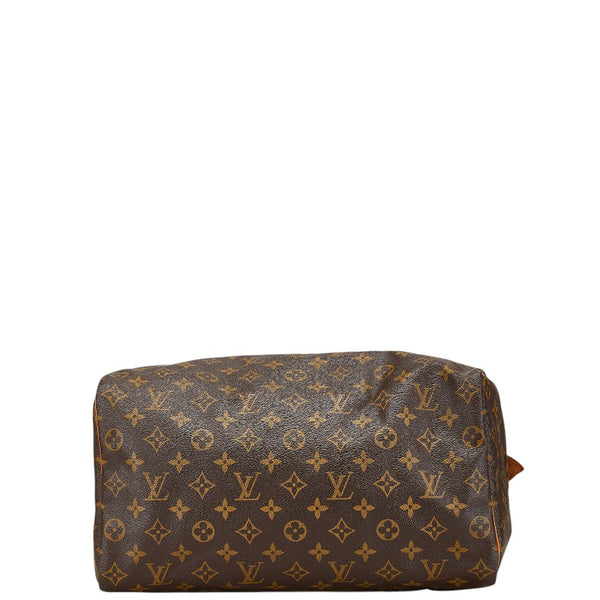 ルイ ヴィトン モノグラム スピーディ35 ハンドバッグ M41107 ブラウン PVC レザー レディース LOUIS VUITTON 【中古】