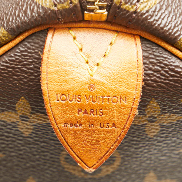 ルイ ヴィトン モノグラム スピーディ35 ハンドバッグ M41107 ブラウン PVC レザー レディース LOUIS VUITTON 【中古】