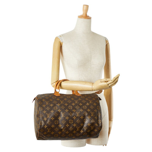 ルイ ヴィトン モノグラム スピーディ35 ハンドバッグ M41107 ブラウン PVC レザー レディース LOUIS VUITTON 【中古】