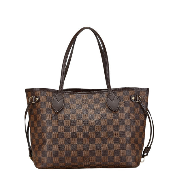 ルイ ヴィトン ダミエ ネヴァーフルPM ハンドバッグ トートバッグ N51109 ブラウン PVC レザー レディース LOUIS VUITTON 【中古】