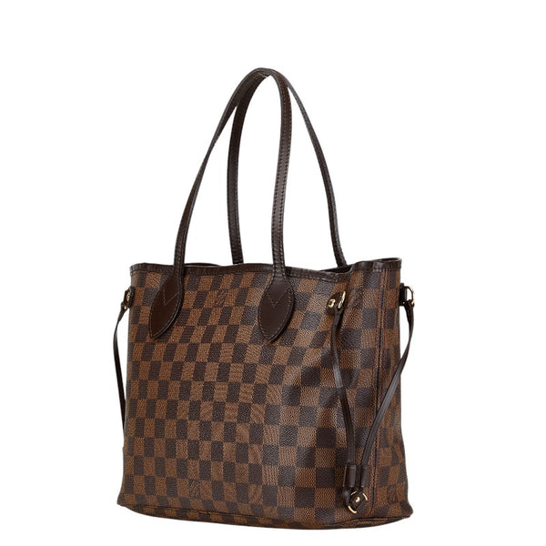 ルイ ヴィトン ダミエ ネヴァーフルPM ハンドバッグ トートバッグ N51109 ブラウン PVC レザー レディース LOUIS VUITTON 【中古】