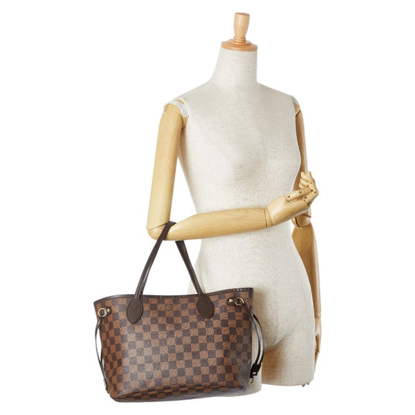 ルイ ヴィトン ダミエ ネヴァーフルPM ハンドバッグ トートバッグ N51109 ブラウン PVC レザー レディース LOUIS VUITTON 【中古】