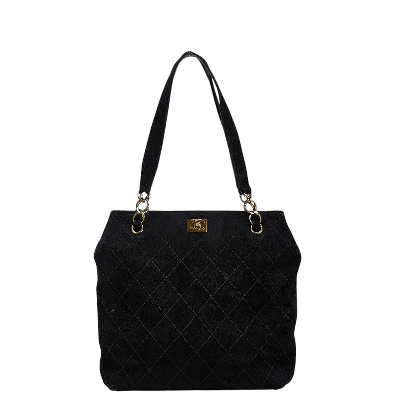 シャネル ココマーク ハンドバッグ トートバッグ ブラック スウェット レディース CHANEL 【中古】