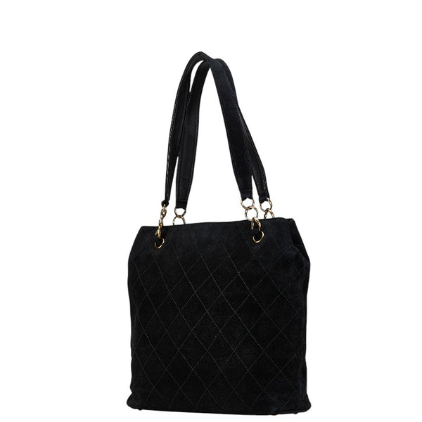 シャネル ココマーク ハンドバッグ トートバッグ ブラック スウェット レディース CHANEL 【中古】