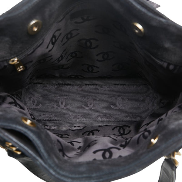 シャネル ココマーク ハンドバッグ トートバッグ ブラック スウェット レディース CHANEL 【中古】