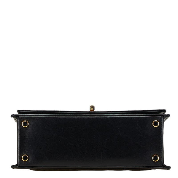 シャネル マトラッセ2.55 チェーン ショルダーバッグ ブラック ゴールド ラムスキン レディース CHANEL 【中古】
