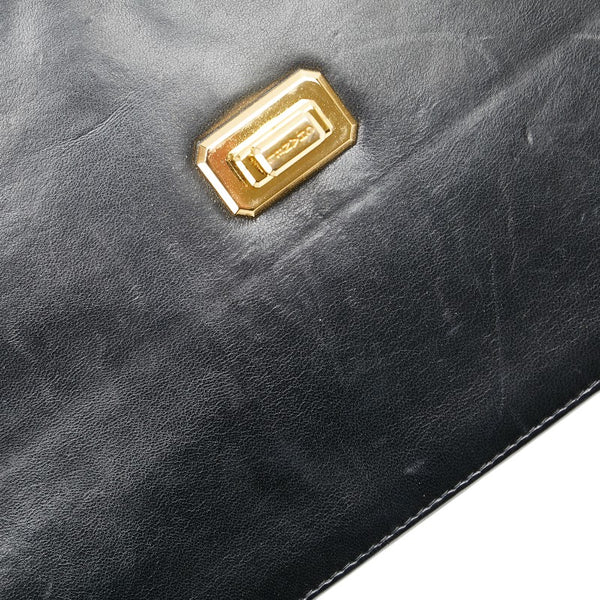 シャネル マトラッセ2.55 チェーン ショルダーバッグ ブラック ゴールド ラムスキン レディース CHANEL 【中古】