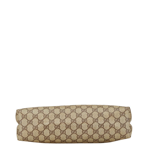 グッチ GGスプリーム シェリーライン ハンドバッグ トートバッグ 39 02 003 ブラウン PVC レザー レディース GUCCI 【中古】