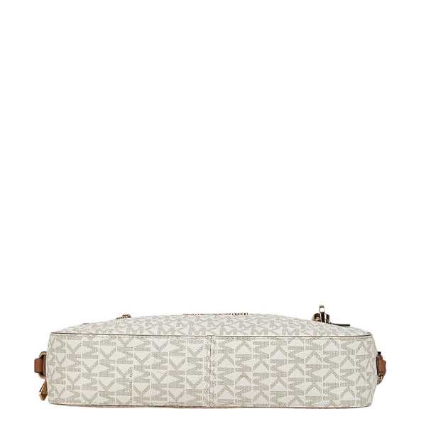 マイケルコース JET SET ITEM 斜め掛け ショルダーバッグ 35S1GTTC9B ホワイト ブラウン PVC レザー レディース Michael Kors 【中古】