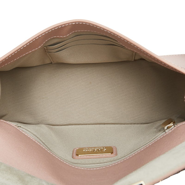 フルラ チェーン ショルダーバッグ ハンドバッグ ピンク ゴールド レザー レディース Furla 【中古】