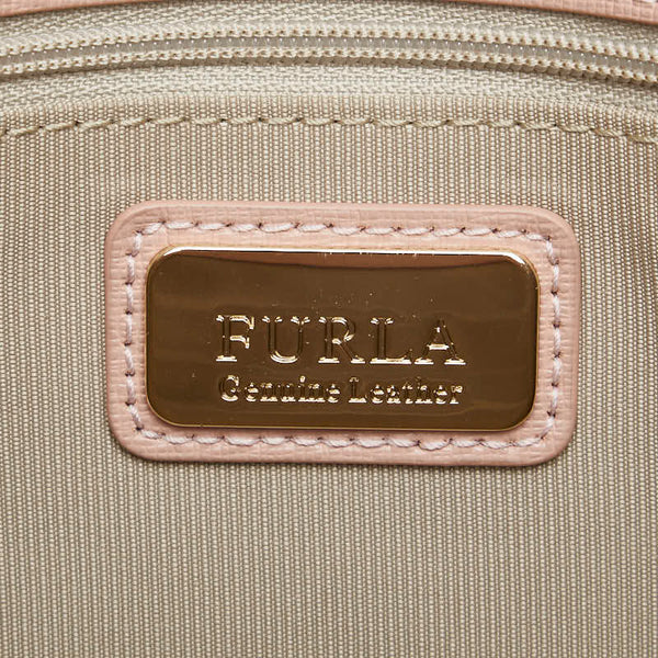 フルラ チェーン ショルダーバッグ ハンドバッグ ピンク ゴールド レザー レディース Furla 【中古】