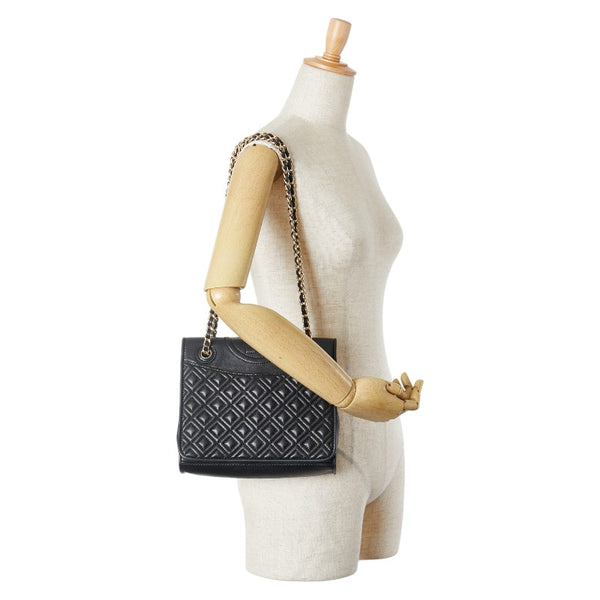トリーバーチ フレミング チェーン ワンショルダーバッグ ブラック レザー レディース Tory Burch 【中古】