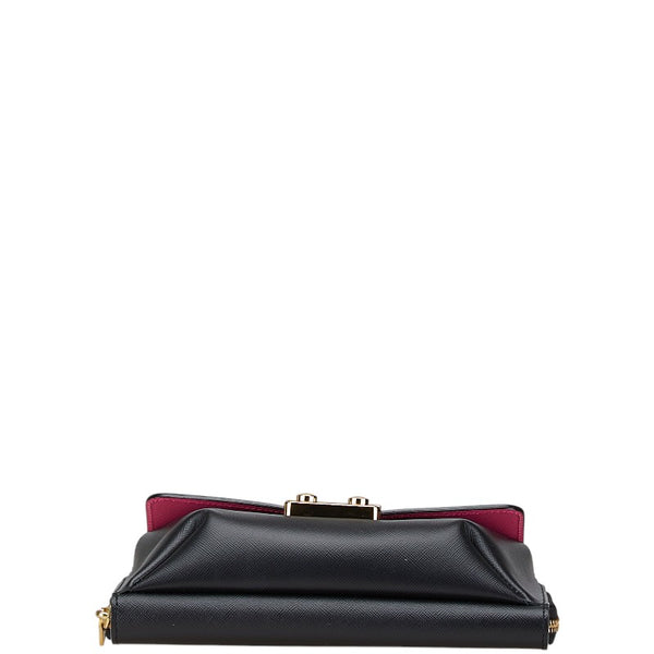 エーディーエムジェイ アクセソワ ドゥ マドモワゼル ショルダーバッグ ブラック レザー レディース ADMJアクセソワ 【中古】