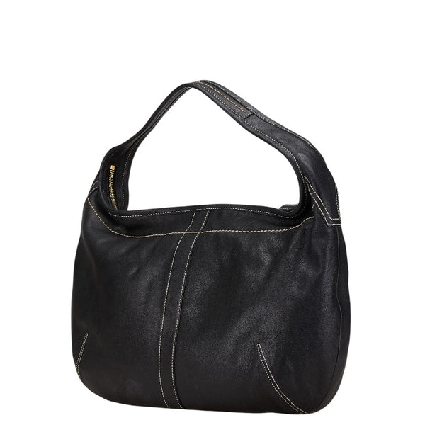 コーチ エルゴ ワンショルダーバッグ ホーボー 10741 ブラック レザー レディース COACH 【中古】