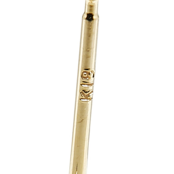 K18YG イエローゴールド エリザベス コイン 硬貨 ピアス レディース 【中古】