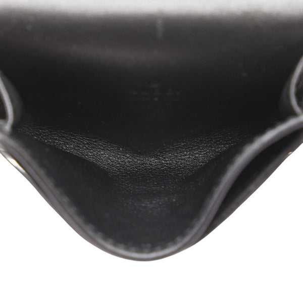 グッチ グッチシマ シェリーライン カードケース 138043 ブラック レザー レディース GUCCI 【中古】