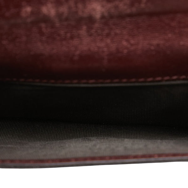 グッチ グッチシマ ハート 二つ折り財布 299924 ワインレッド ゴールド エナメル レディース GUCCI 【中古】