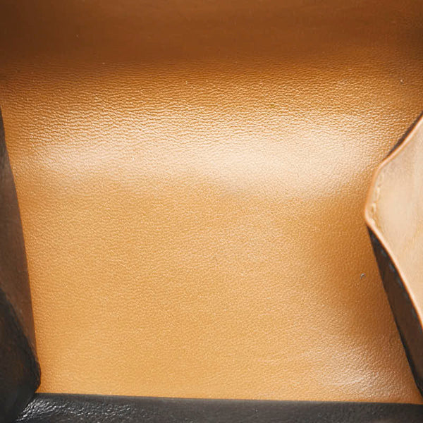 サンローラン YSLロゴ 三つ折り財布 ブラウン レザー レディース SAINT LAURENT 【中古】