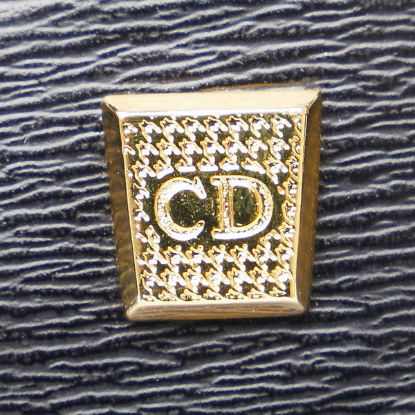 ディオール CDロゴ ミニポーチ 小物入れ ブラック レザー レディース Dior 【中古】