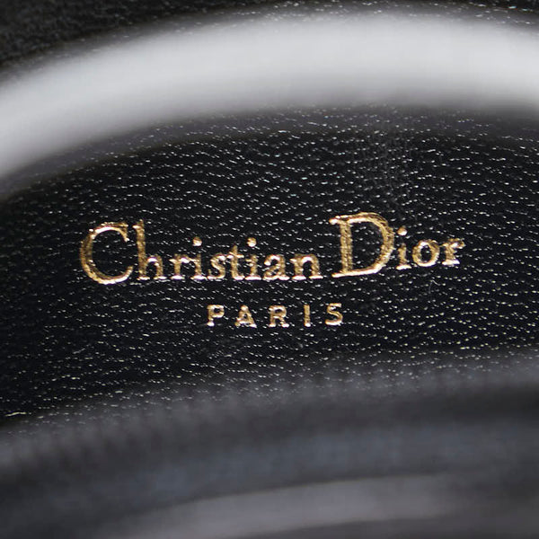 ディオール CDロゴ ミニポーチ 小物入れ ブラック レザー レディース Dior 【中古】