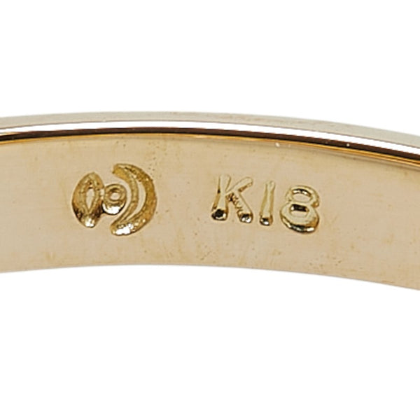 タサキ K18YG イエローゴールド パール9.8mm ダイヤ0.23ct リング 指輪 レディース TASAKI 19.5号 【中古】