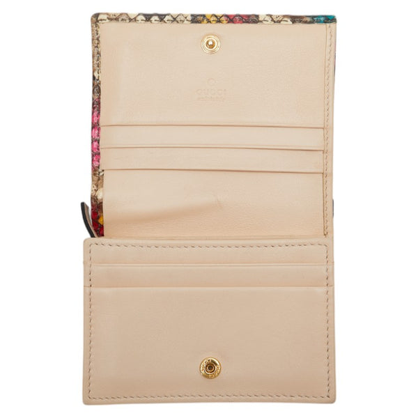 グッチ GGマーモント 二つ折り財布 456126 マルチカラー パイソン レディース GUCCI 【中古】