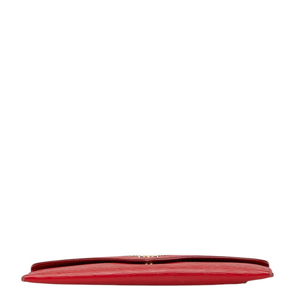 プラダ サフィアーノ 長財布 レッド レザー レディース PRADA 【中古】