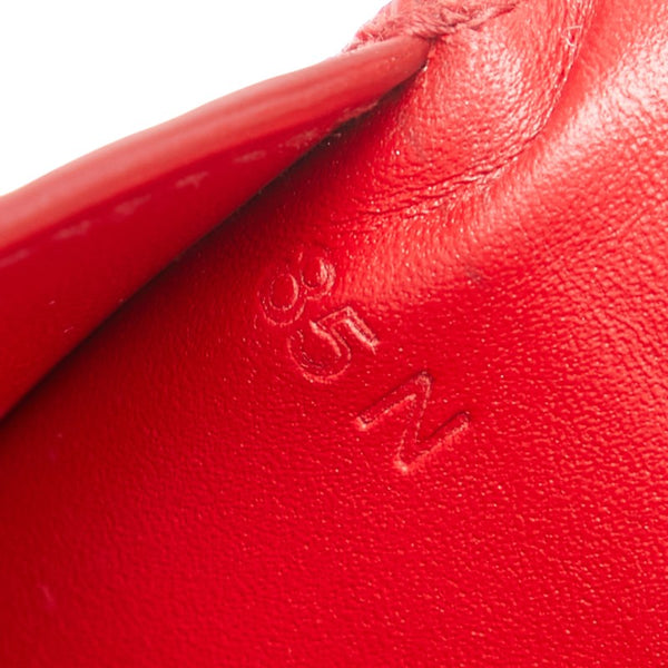 プラダ サフィアーノ 長財布 レッド レザー レディース PRADA 【中古】