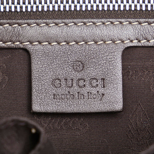 グッチ GGキャンバス シェリーライン ハンドバッグ トートバッグ 232970 ブラウン キャンバス レザー レディース GUCCI 【中古】