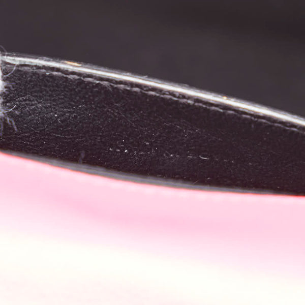 サンローラン ロゴ チェーン ショルダーバッグ ピンク レザー レディース SAINT LAURENT 【中古】