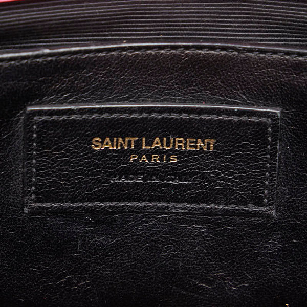 サンローラン ロゴ チェーン ショルダーバッグ ピンク レザー レディース SAINT LAURENT 【中古】