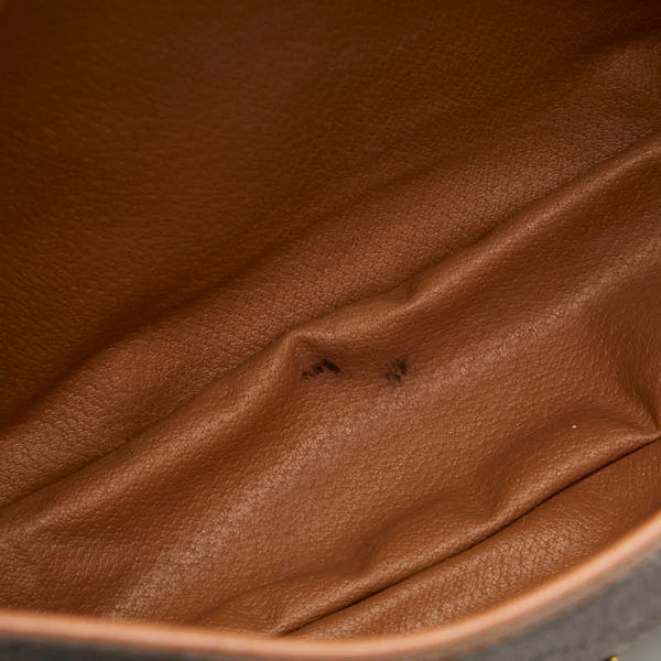 セリーヌ マカダム ショルダーバッグ ブラウン PVC レザー レディース CELINE 【中古】