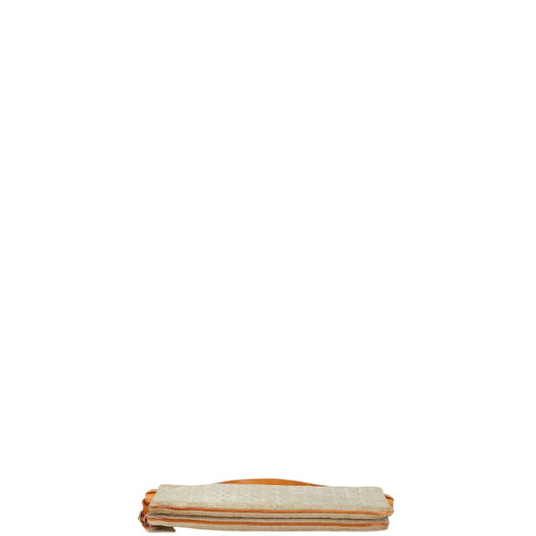 セリーヌ Cマカダム ショルダーバッグ ベージュ ブラウン スウェット レディース CELINE 【中古】