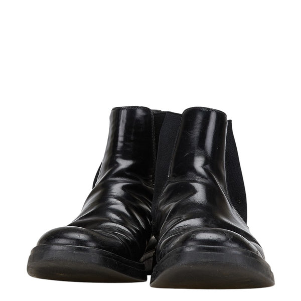 プラダ サイドゴアブーツ ブラック レザー メンズ PRADA 【中古】