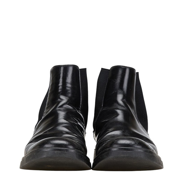プラダ サイドゴアブーツ ブラック レザー メンズ PRADA 【中古】
