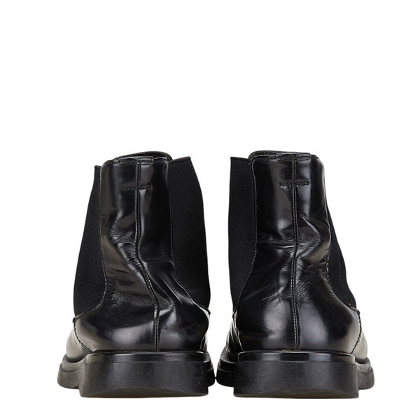 プラダ サイドゴアブーツ ブラック レザー メンズ PRADA 【中古】
