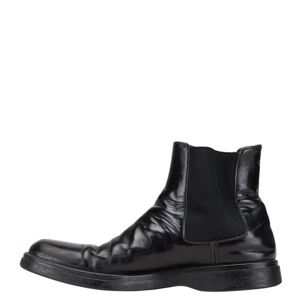 プラダ サイドゴアブーツ ブラック レザー メンズ PRADA 【中古】