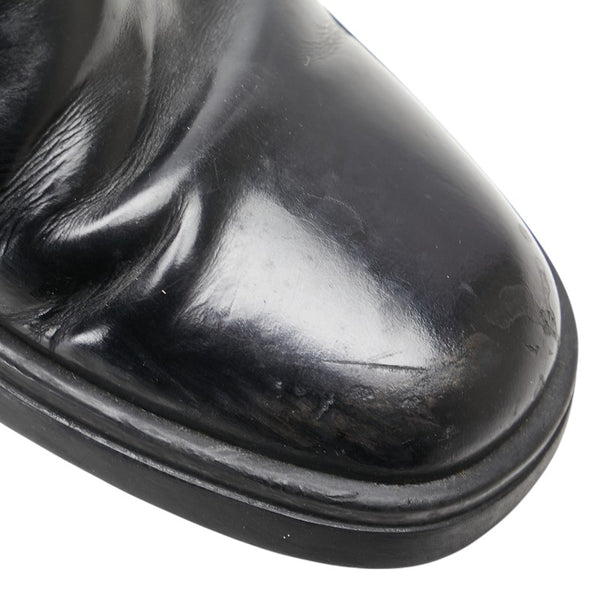 プラダ サイドゴアブーツ ブラック レザー メンズ PRADA 【中古】