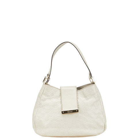 グッチ グッチシマ ワンショルダーバッグ 211934 ホワイト レザー レディース GUCCI 【中古】