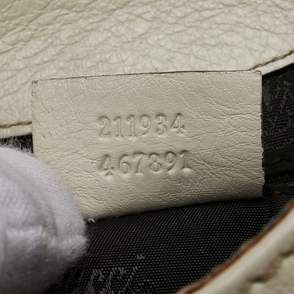 グッチ グッチシマ ワンショルダーバッグ 211934 ホワイト レザー レディース GUCCI 【中古】