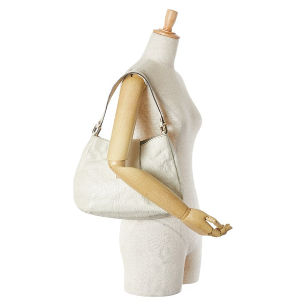 グッチ グッチシマ ワンショルダーバッグ 211934 ホワイト レザー レディース GUCCI 【中古】