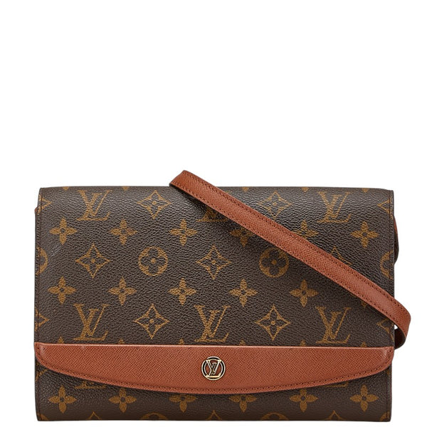 ルイ ヴィトン モノグラム ボルドー24 斜め掛け ショルダーバッグ M51798 ブラウン PVC レザー レディース LOUIS VUITTON 【中古】
